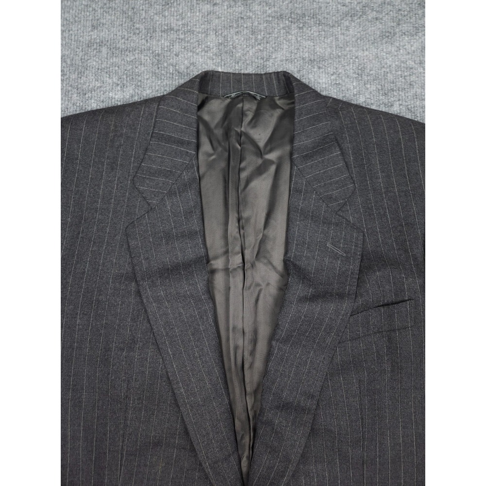 Wilkes Bashford Ermenegildo Zegna Blazer Jacket Men's‎ 44 Gray Pin Stripe Wool